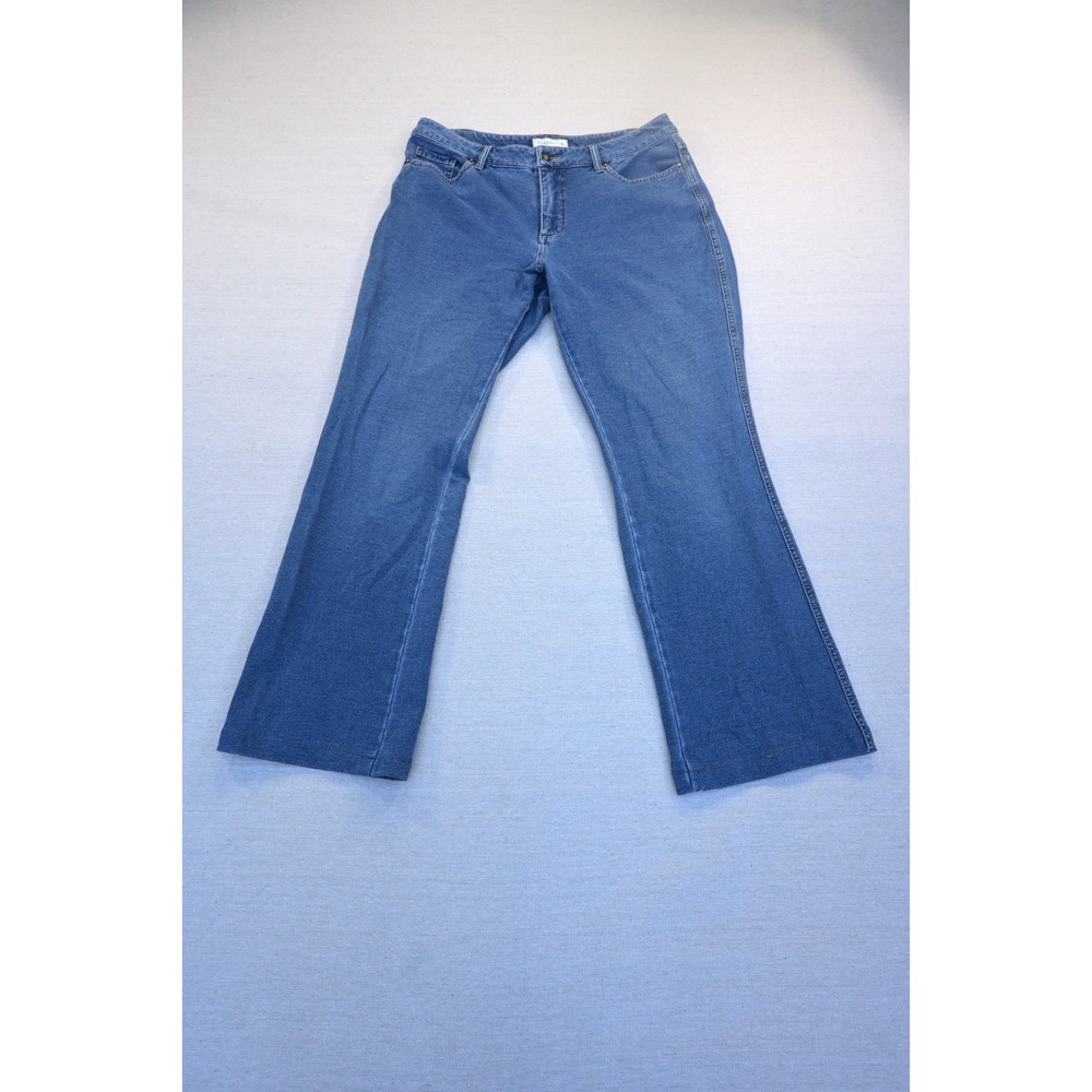 Coldwater Creek Womens 12 Bootcut Jeans Stretch Denim Medium Wash Blue Classic